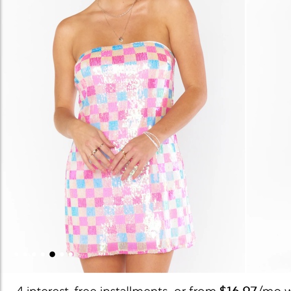 Show Me Your MuMu Dresses & Skirts - Show me your mumu On My Way Dress ~ Checkered Sequin